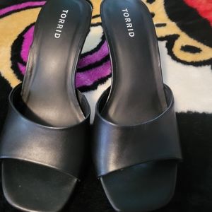 Women's Torrid Sandal Mule Heels Sz 10.5WW Preowned.